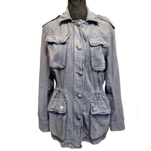 Free People Dark Gray NOT YOUR BROTHER'S Military Utility Jacket S - Picture 1 of 16